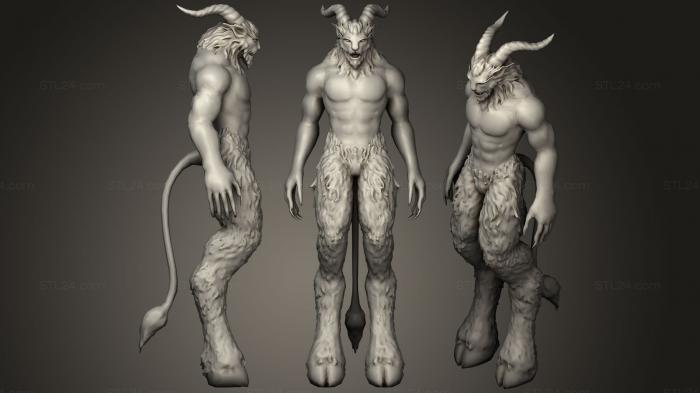 Figurines heroes, monsters and demons (Satyr, STKM_1140) 3D models for cnc